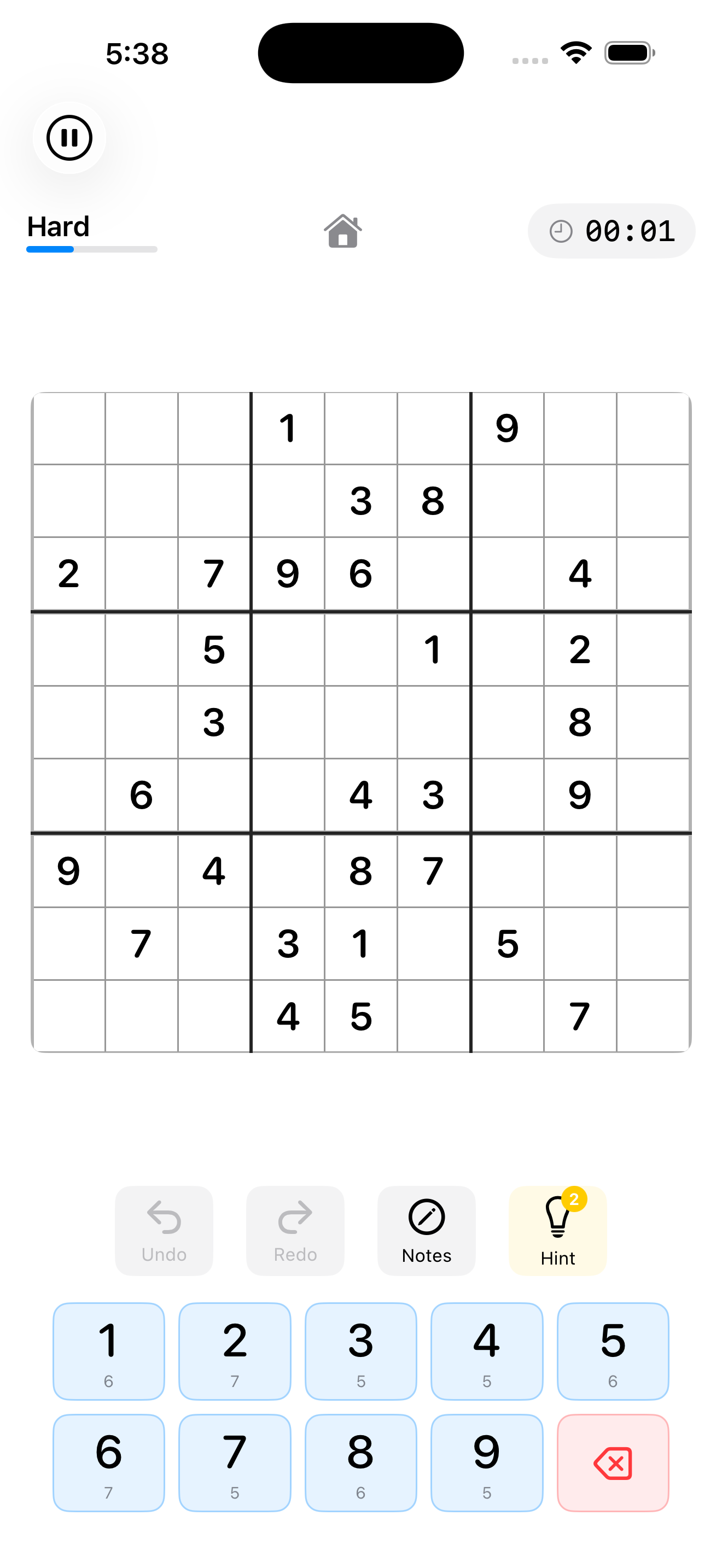 Sudoku screenshot 1